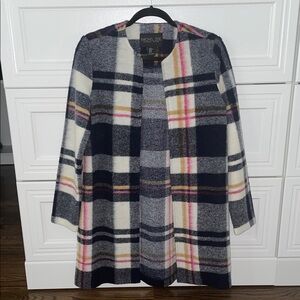 Rachel Zoe Multicolor Plaid Wool Coat